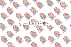 Floral Happy Easter Egg Seamless Pattern Product Image 1