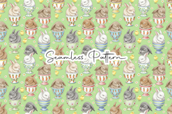 Cute Bunny in Easter Eggs Seamless Product Image 1