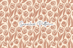 Vintage Tulip Floral Seamless Pattern Product Image 1