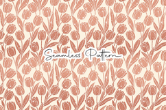 Vintage Tulip Floral Seamless Pattern Product Image 1