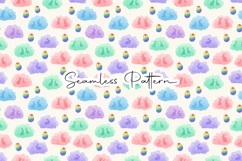 Pastel Clouds Rainbow Easter Seamless Product Image 1