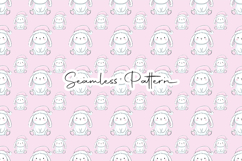 Cute Bunny Hat Seamless Pattern Product Image 1