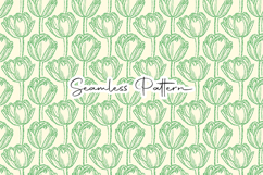 Green Tulip Floral Seamless Pattern Product Image 1