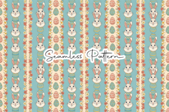 Bunny Easter Egg Stripe Seamless Pattern Product Image 1
