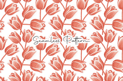 Red Tulip Floral Seamless Pattern Product Image 1