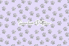 Glitter Paw Print Seamless Pattern Product Image 1