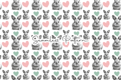 Cute Bunny Hearts Seamless Pattern Product Image 1
