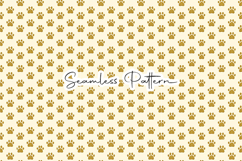 Gold Paw Print Seamless Pattern Product Image 1