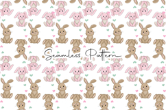 Cute Bunny Hearts Seamless Pattern Product Image 1