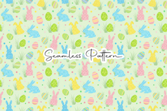 Glitter Easter Bunny Seamless Pattern Product Image 1