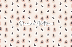 Bunny Egg Silhouette Seamless Pattern Product Image 1
