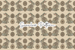 Vintage Bunny Egg Seamless Pattern Product Image 1