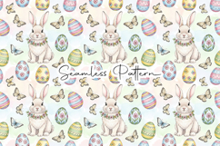 Easter Bunny Eggs Seamless Pattern Product Image 1