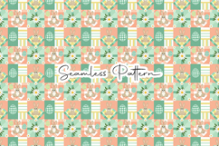 Easter Bunny Patchwork Seamless Pattern Product Image 1