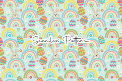 Easter Bunny Rainbow Seamless Pattern Product Image 1