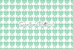 Green Easter Basket Seamless Pattern Product Image 1