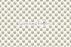 Minimal Easter Basket Seamless Pattern Product Image 1