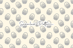 Minimal Easter Basket Seamless Pattern Product Image 1