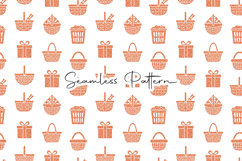 Easter Basket Gift Seamless Pattern Product Image 1