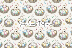Easter Bunny Nest Seamless Pattern Product Image 1