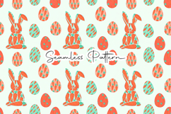 Cute Easter Bunny Eggs Seamless Pattern Product Image 5