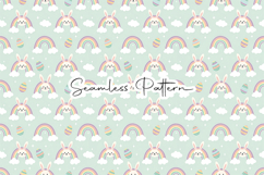 Rainbow Bunny Easter Seamless Pattern Product Image 1