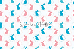 Pastel Bunny Silhouette Seamless Pattern Product Image 1