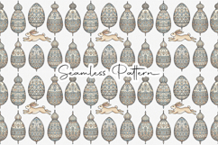 Vintage Easter Egg Bunny Seamless Product Image 1