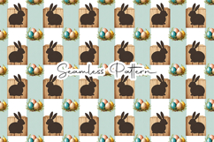 Easter Bunny Tulip Seamless Pattern Product Image 7