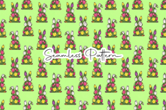 Easter Bunny Tulip Seamless Pattern Product Image 8