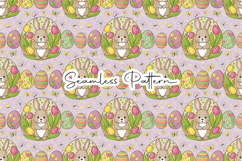 Cute Bunny Tulip Easter Seamless Pattern Product Image 1