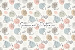 Minimal Bunny Easter Egg Seamless Pattern Product Image 1