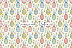 Easter Egg Bunny Floral Seamless Pattern Product Image 1