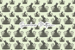 Bunny Silhouette Easter Seamless Pattern Product Image 1