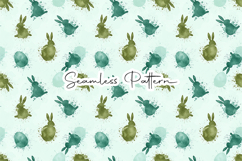 Watercolor Bunny Egg Easter Seamless Pattern Product Image 1