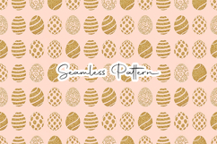 Gold Glitter Easter Egg Seamless Pattern Product Image 1
