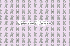 Easter Bunny Silhouette Seamless Pattern Product Image 1