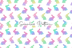 Rainbow Bunny Easter Seamless Pattern Product Image 1