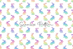 Rainbow Easter Bunny Seamless Pattern Product Image 1