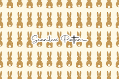 Gold Glitter Bunny Seamless Pattern Product Image 1