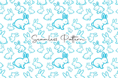 Cute Bunny Sketch Seamless Pattern Product Image 1