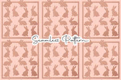 Rose Gold Bunny Frame Seamless Pattern Product Image 1