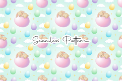 Cute Bunny Eggs Easter Seamless Pattern Product Image 1
