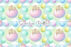 Cute Easter Bunny Eggs Seamless Pattern Product Image 5