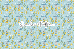 Rainy Day Bunny Easter Seamless Pattern Product Image 1