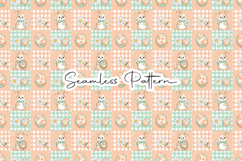 Cute Bunny Daisy Easter Seamless Pattern Product Image 1