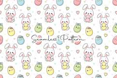Cute Bunny Eggs Easter Seamless Pattern Product Image 1