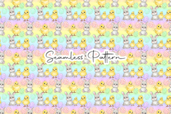 Cute Bunny Chick Easter Seamless Pattern Product Image 1