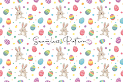 Cute Easter Bunny Eggs Seamless Pattern Product Image 1