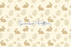 Neutral Easter Bunny Egg Seamless Pattern Product Image 1